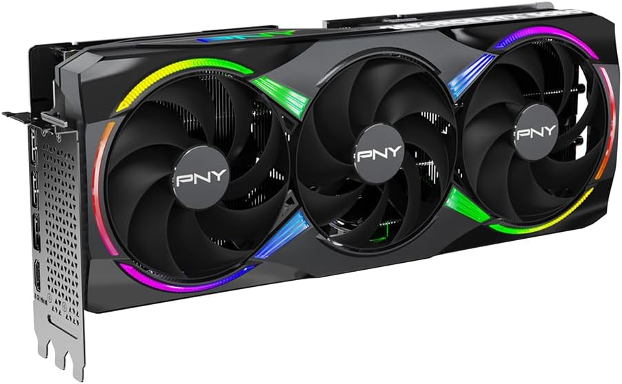 PNY NVIDIA GEFORCE RTX™ 5080 EPIC-X™ ARGB OC TRIPLE FAN, GRAPHICS CARD (16GB GDDR7, 256-BIT, BOOST SPEED: 2775 MHZ, PCIE® 5.0, HDMI®/DP 2.1, 2.99-SLOT, NVIDIA BLACKWELL ARCHITECTURE, DLSS 4)- TRIPLE FAN ARGB OC