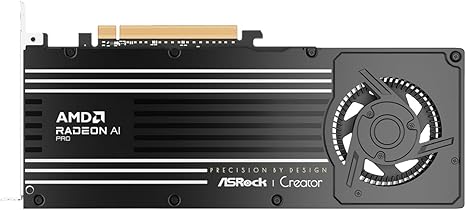 ASROCK RADEON AI PRO R9700 CREATOR 32GB PROFESSIONAL GRAPHICS CARD, 2920 MHZ BOOST CLOCK, GDDR6, AMD RDNA 4, AI-ACCELERATORS, DISPLAYPORT 2.1A, PCIE 5.0, BLOWER COOLER-