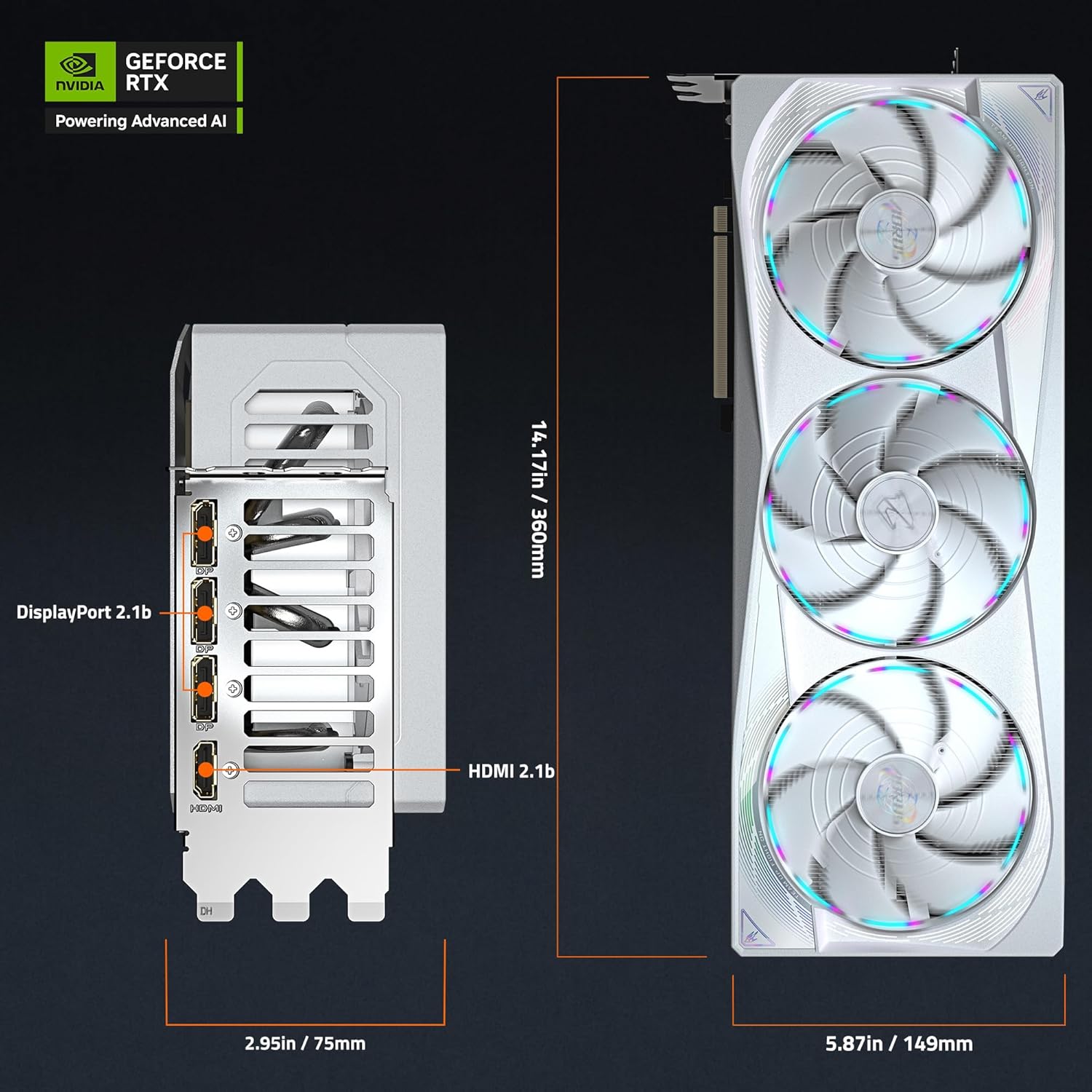 GIGABYTE AORUS GEFORCE RTX 5080 MASTER ICE 16G GRAPHICS CARD, WINDFORCE COOLING SYSTEM, 16GB 256-BIT GDDR7, GV-N5080AORUSM ICE-16GD VIDEO CARD-AORUS-RTX5080