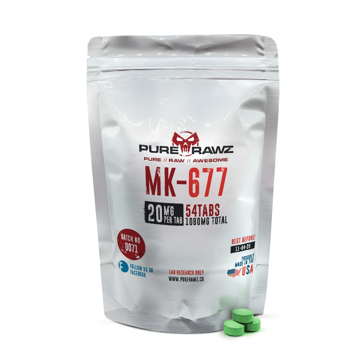 PURERRAWZ IBUTAMOREN (MK-677)/20MQ/60CT/1.2Q CAPSULES
