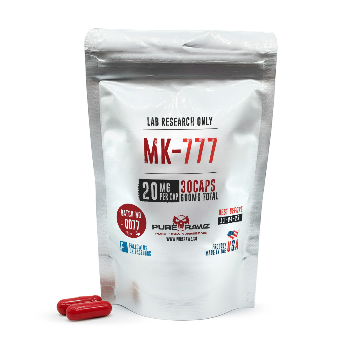 PURERAWZ MK-777 (ACETAMOREN) 20MQ/30CT/600MQ