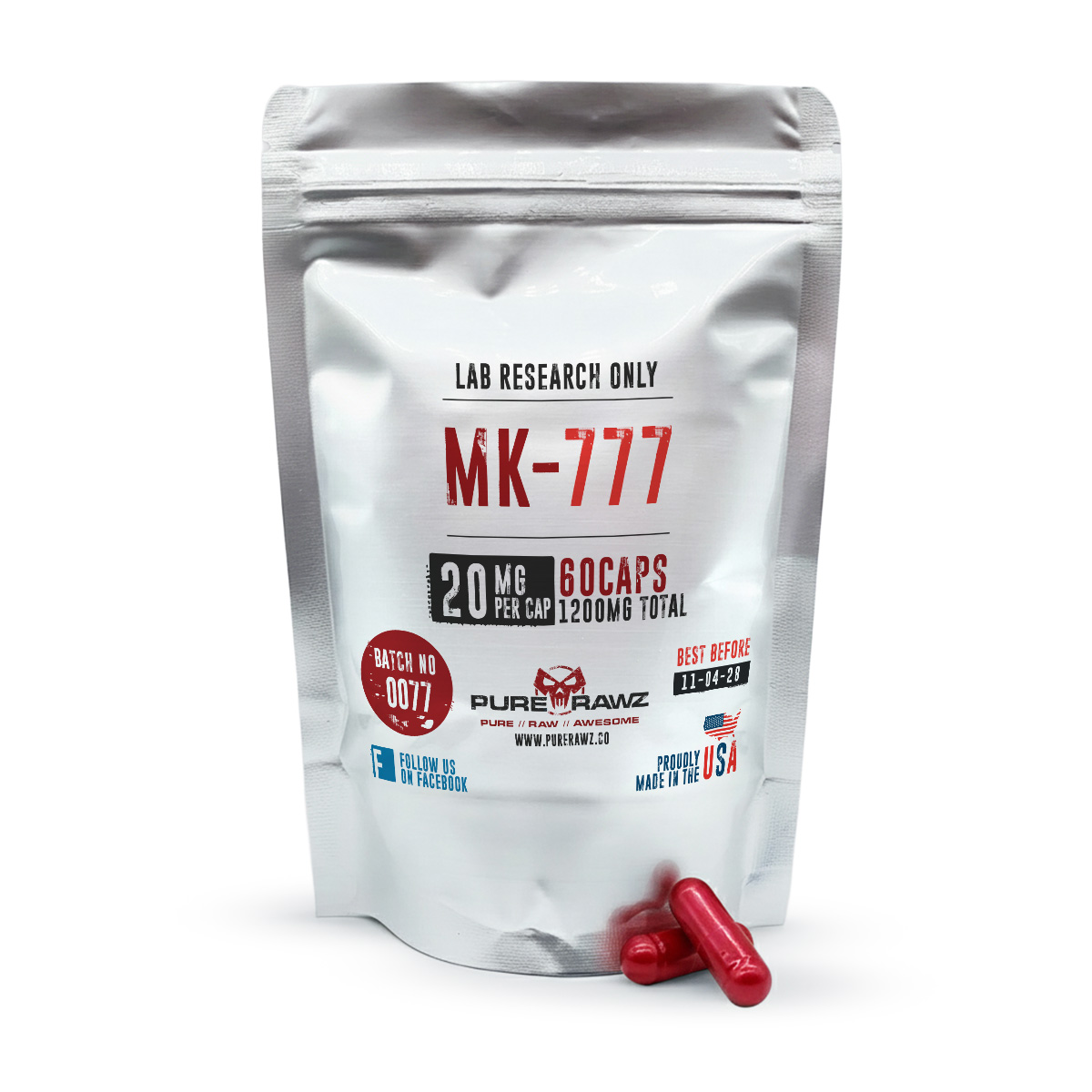 PURERAWZ MK-777 (ACETAMOREN) 20MQ/60CT/1200MQ