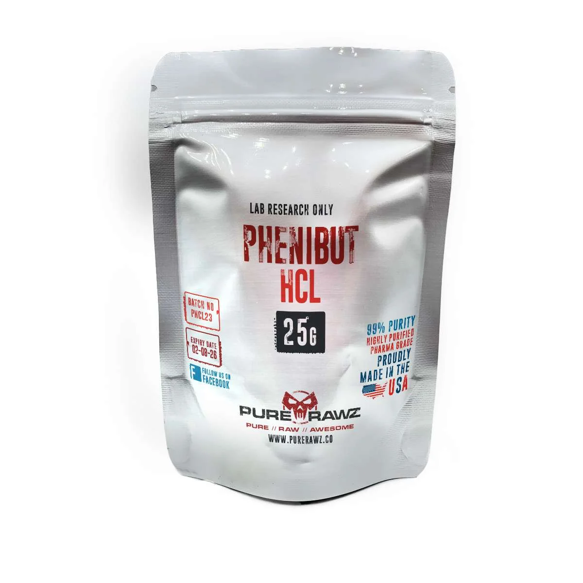 PURERAWZ PHENIBUT HCL POWDER 25Q