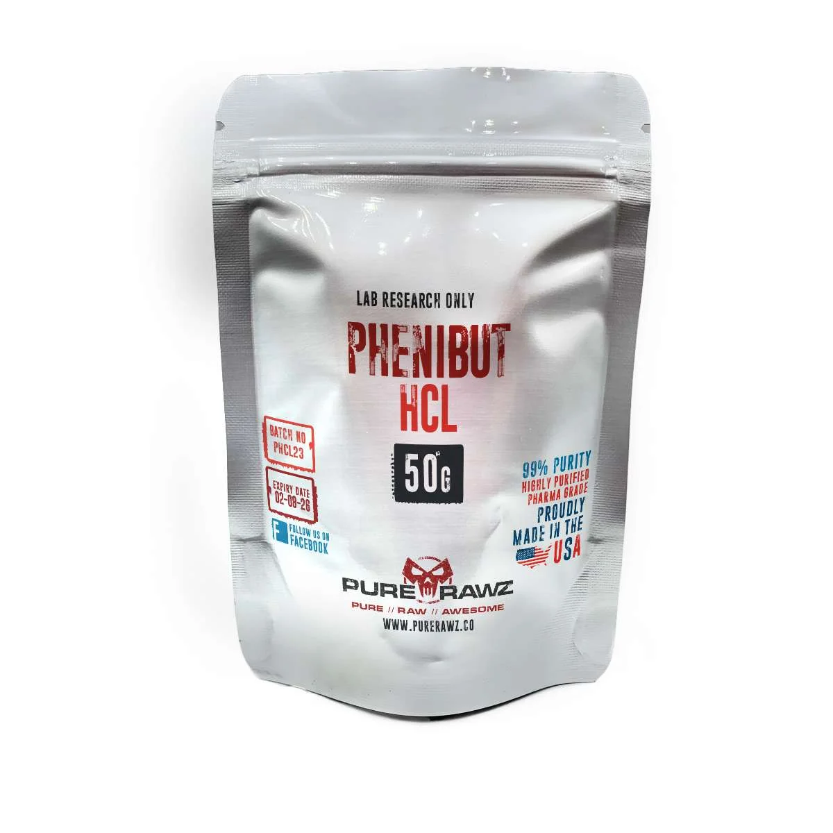 PURERAWZ PHENIBUT HCL POWDER 50Q