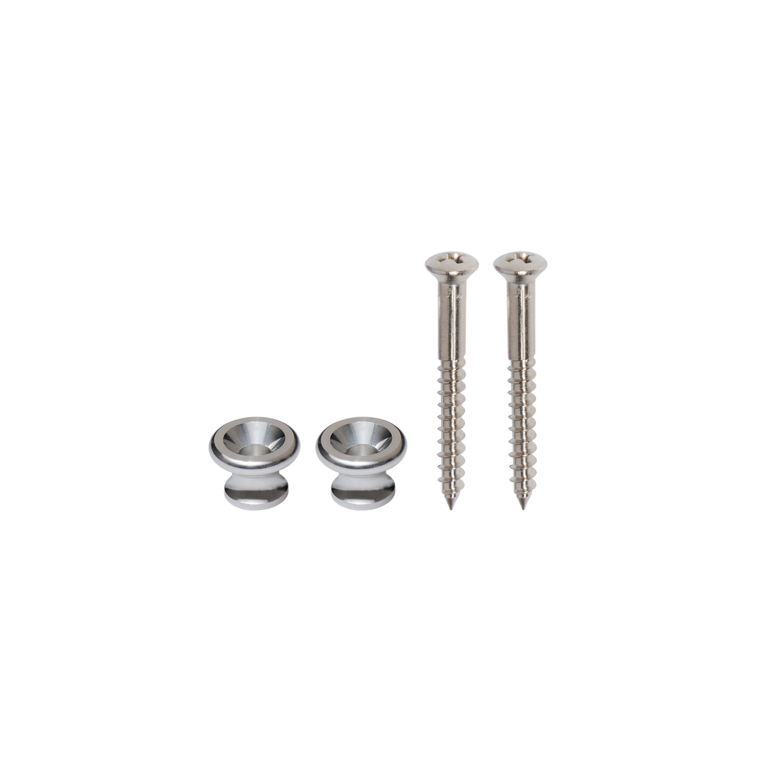 GIBSON HISTORIC REISSUE STRAP BUTTONS WITH SCREWS, ALUMINUM, EXCLUSIVE