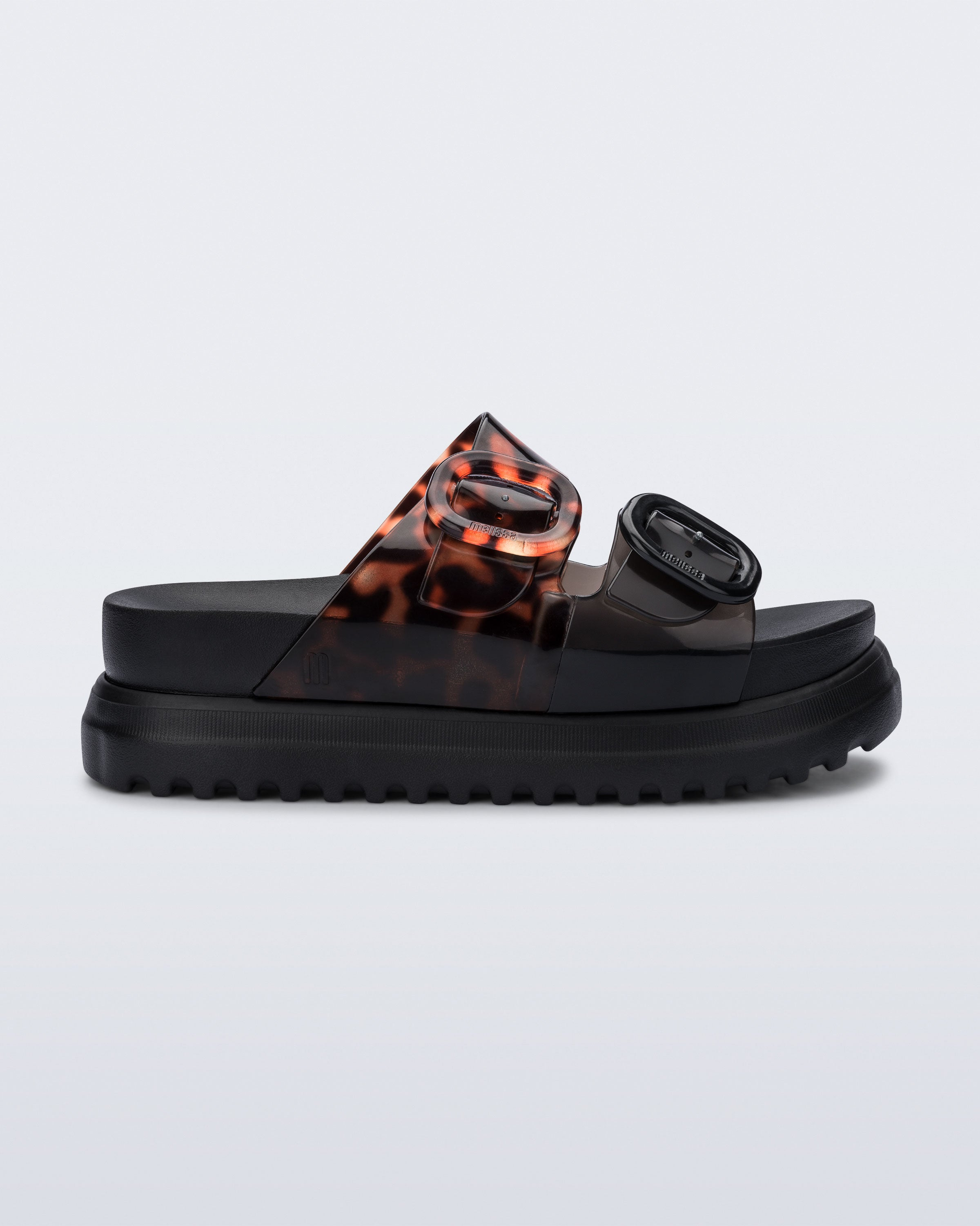 MELISSA COZY PLATFORM  BLACK/TORTOISE