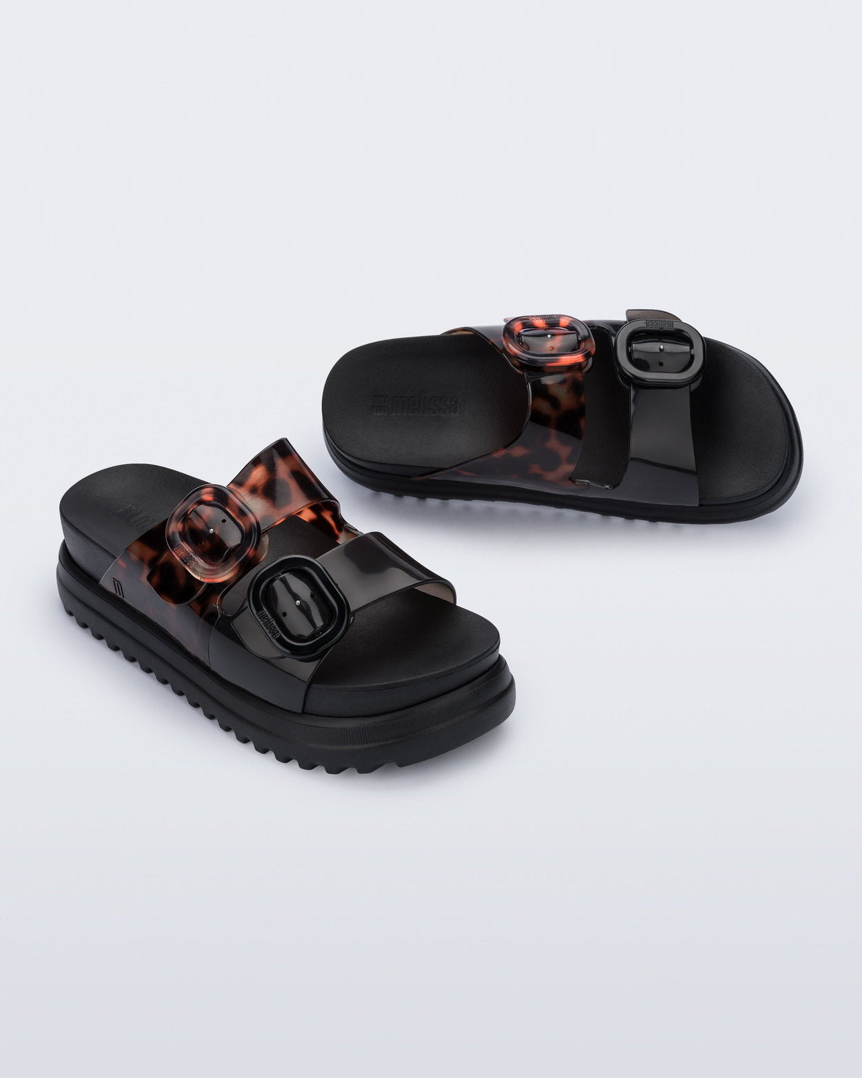 MELISSA COZY PLATFORM  BLACK/TORTOISE