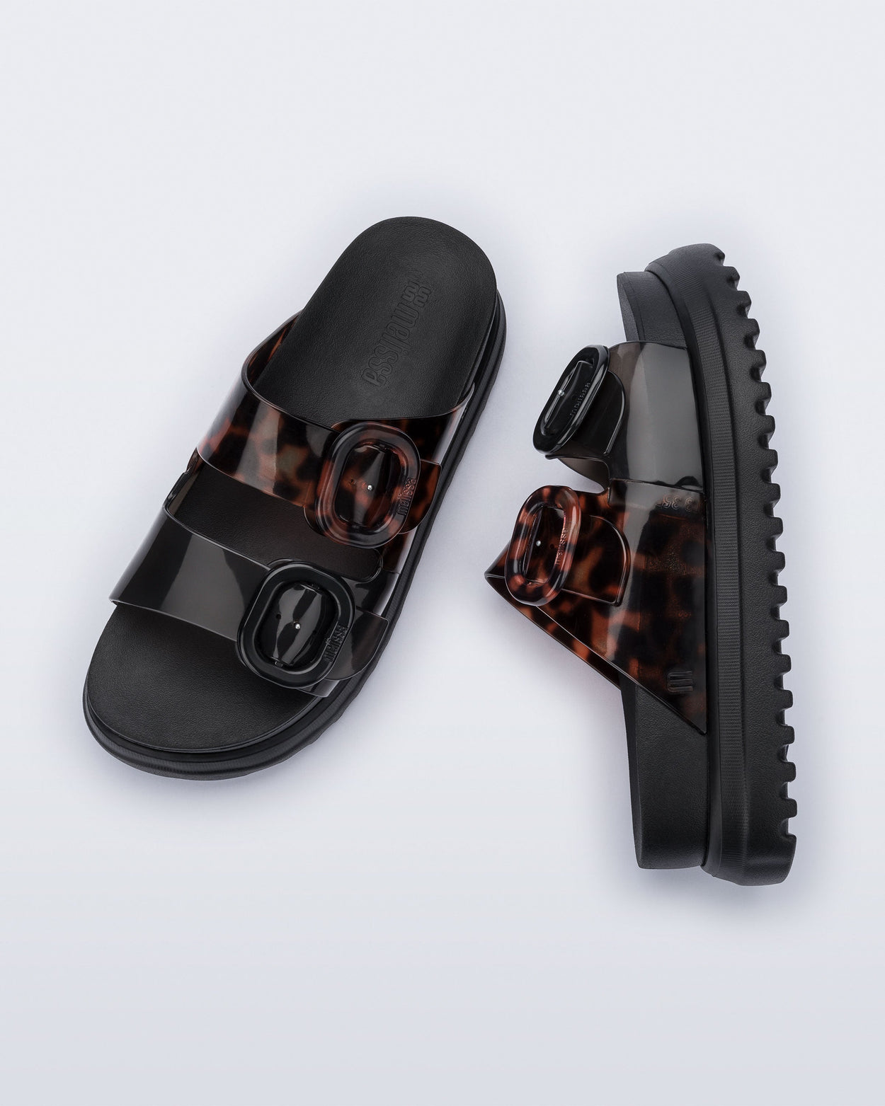 MELISSA COZY PLATFORM  BLACK/TORTOISE