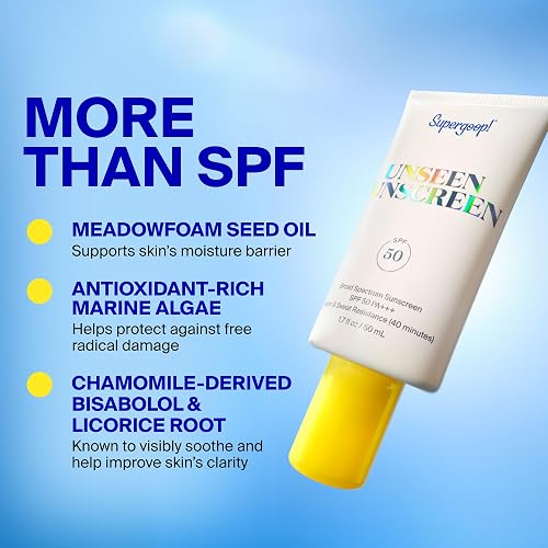 SUPERGOOP! UNSEEN SUNSCREEN SPF 50 CLEAR, INVISIBLE, OIL-FREE FACE SUNSCREEN PRIMER