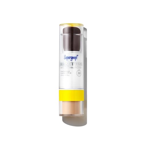 SUPERGOOP! RE SETTING FACE POWDER SPF 35 MATTE MINERAL SUNSCREEN, SHINE CONTROL, 0.15 OZ