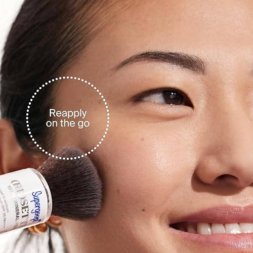 SUPERGOOP! RE SETTING FACE POWDER SPF 35 MATTE MINERAL SUNSCREEN, SHINE CONTROL, 0.15 OZ