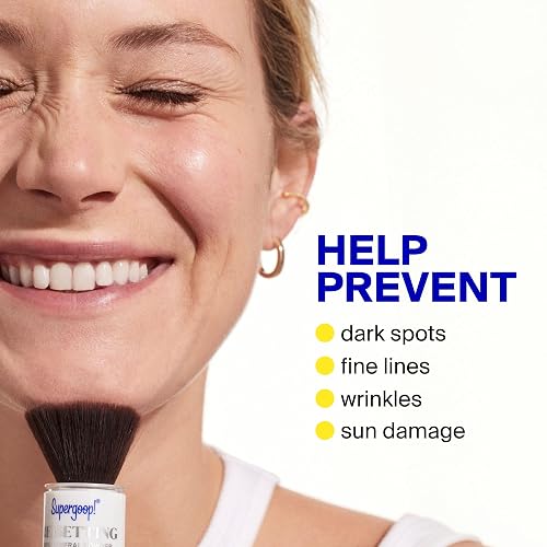 SUPERGOOP! RE SETTING FACE POWDER SPF 35 MATTE MINERAL SUNSCREEN, SHINE CONTROL, 0.15 OZ