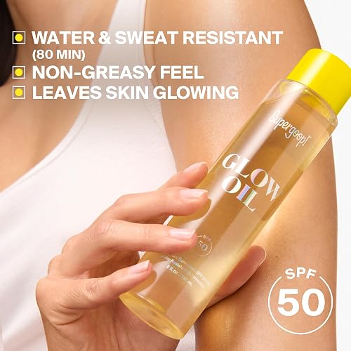 SUPERGOOP! GLOW OIL SPF 50 PA VITAMIN E BODY SUNSCREEN WITH MARIGOLD GRAPE SEED EXTRACTS