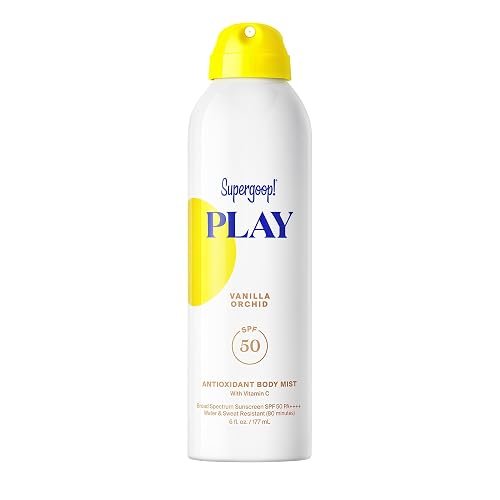 SUPERGOOP PLAY ANTIOXIDANT BODY MIST SPF 50 PA VITAMIN C BROAD SPECTRUM SUNSCREEN SPRAY