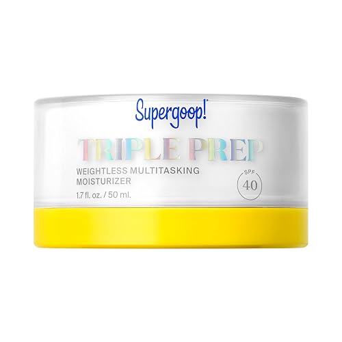 SUPERGOOP! TRIPLE PREP SPF 40 FACE SUNSCREEN MOISTURIZER 1.7OZ - HYDRATES, PROTECTS, BLUE LIGHT DEFE