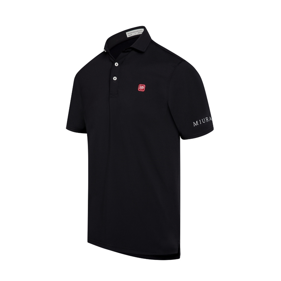 MIURA KAICHO PERFORMANCE POLO BLACK