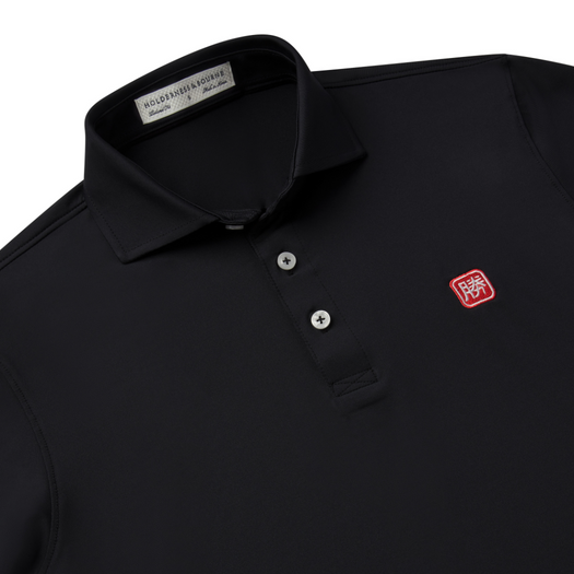 MIURA KAICHO PERFORMANCE POLO BLACK