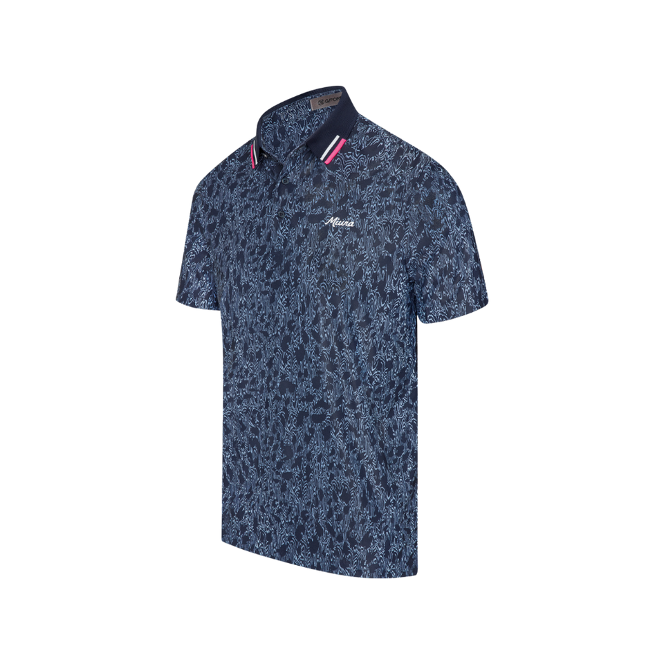 MIURA WOODY TECH PIQUE POLO  TWILIGHT