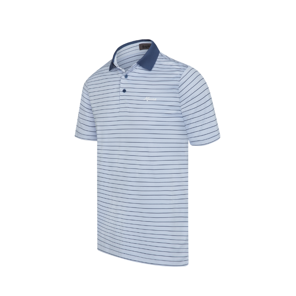 MIURA HERRINGBONE STRIPE JERSEY POLO