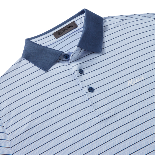 MIURA HERRINGBONE STRIPE JERSEY POLO