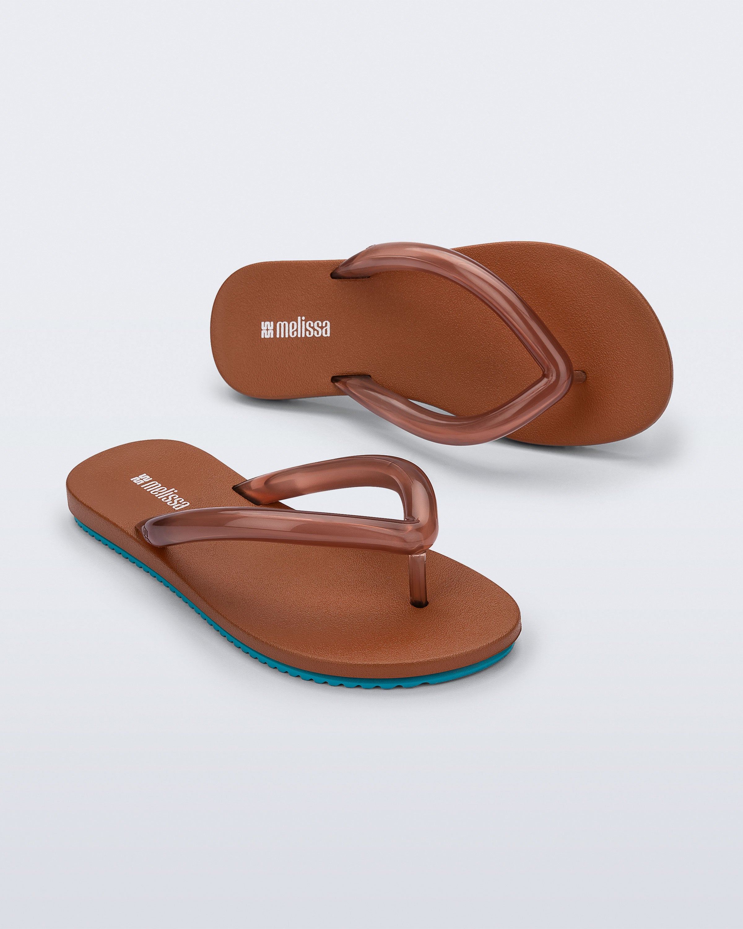 MELISSA FLIP FLOP AIRFLOW  BROWN/BLUE