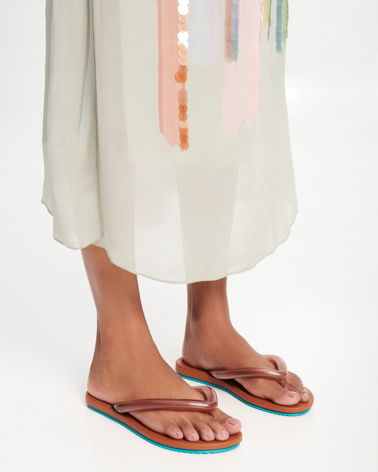 MELISSA FLIP FLOP AIRFLOW  BROWN/BLUE