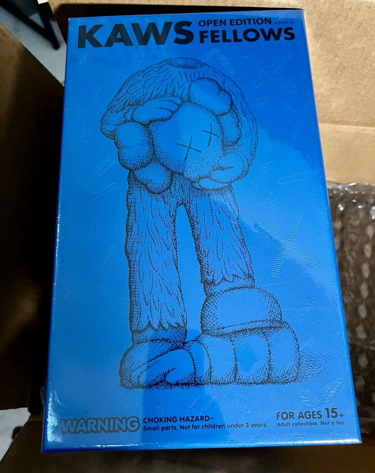 KAWS COMPANION FELLOWS VINYL LIMITED EDITION BLUE PINK BLACK 3 PIECE INHAND