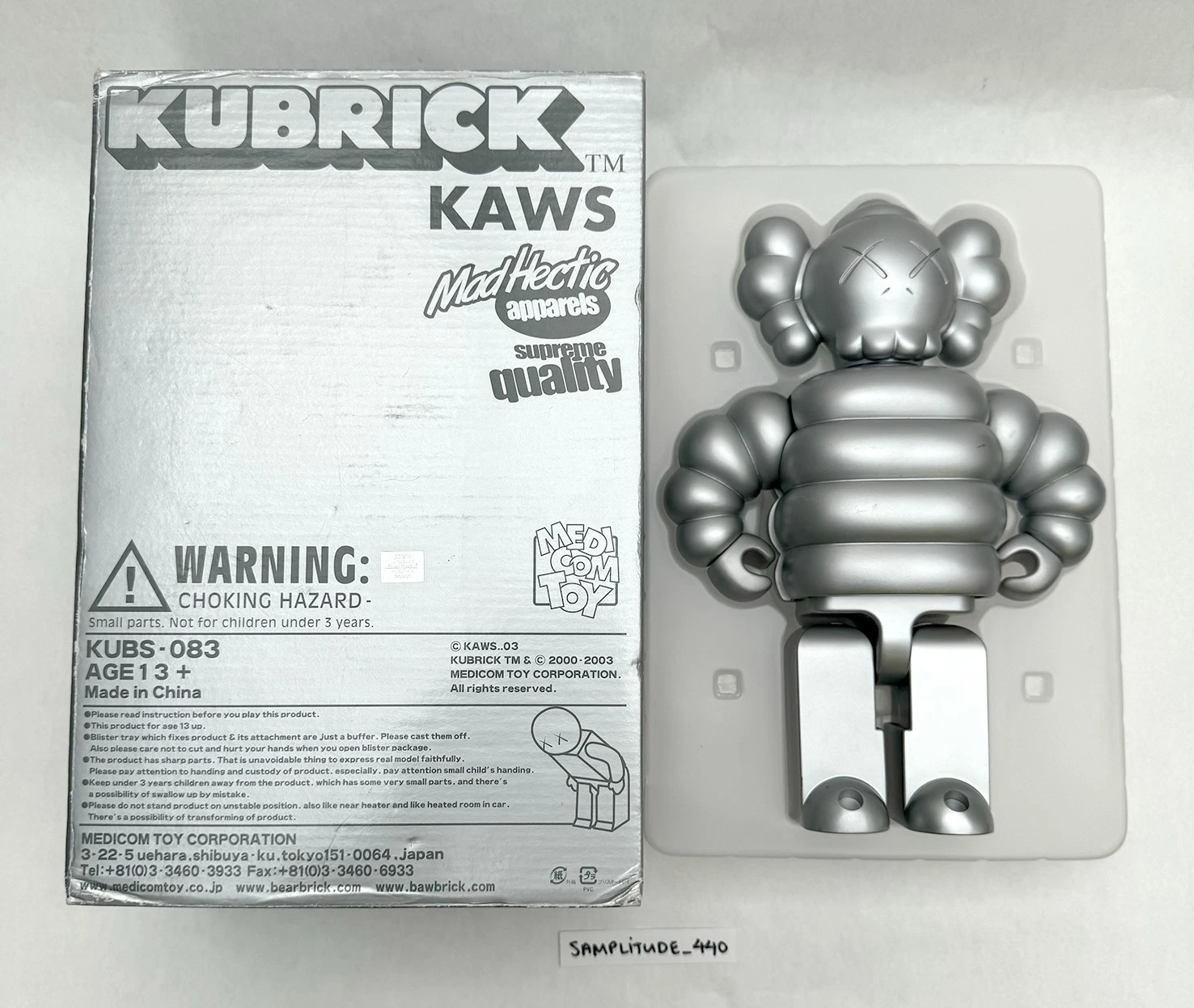 KAWS MAD HECTIC 400% CHUM KUBRICK BEARBRICK MEDICOM TOY ART 2003 BE@RBRICK