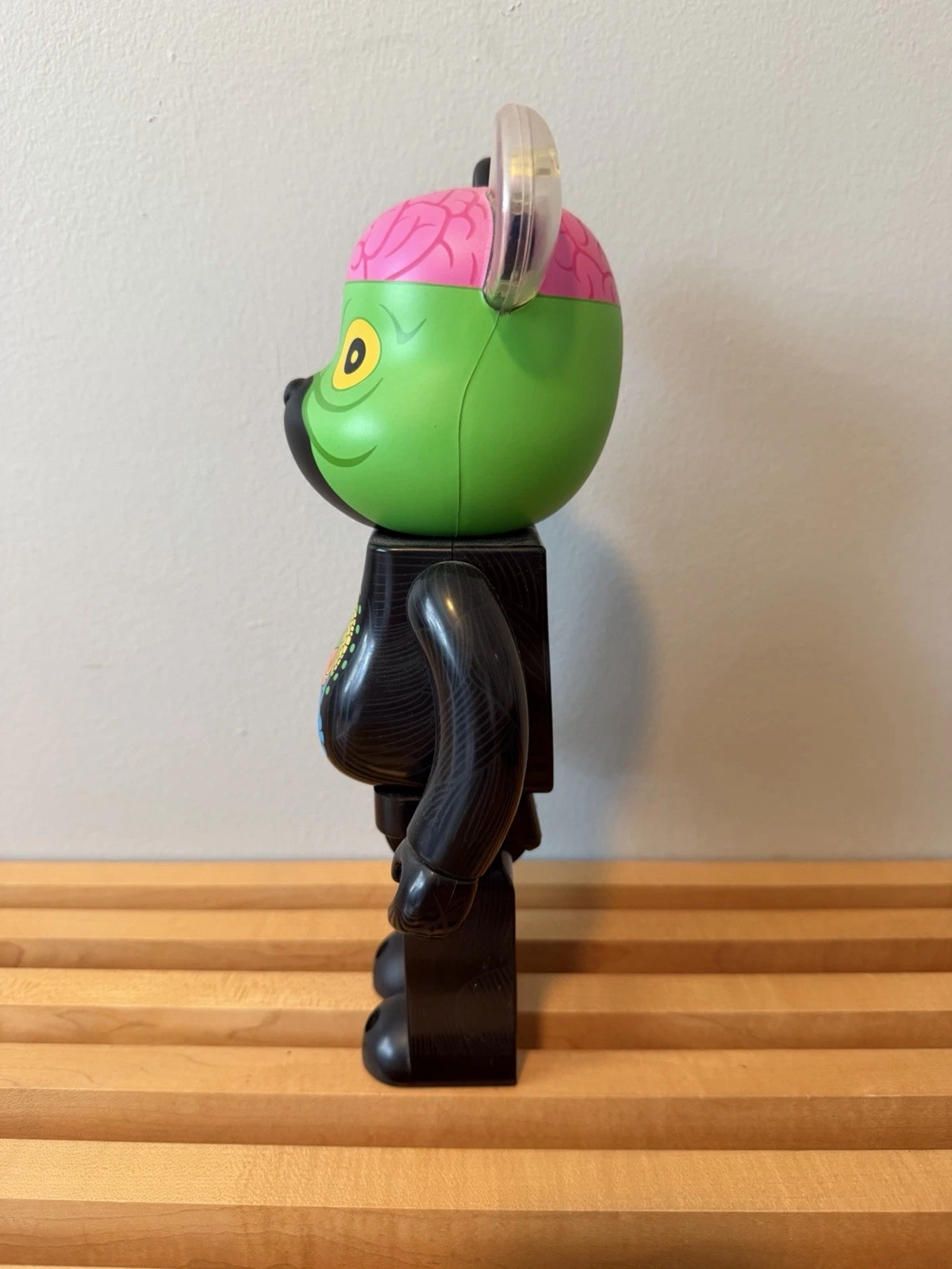 KAWS COMPANION ORIGINALFAKE 400% BE@RBRICK VINYL FIGURE PLASTIC BLACK/GREEN/PINK