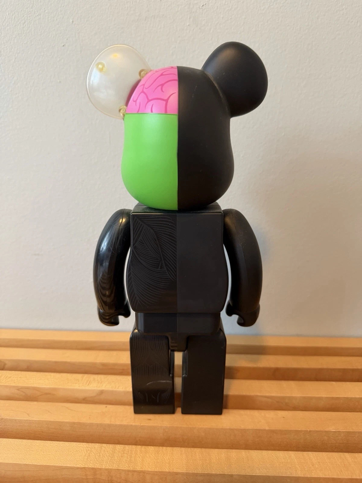 KAWS COMPANION ORIGINALFAKE 400% BE@RBRICK VINYL FIGURE PLASTIC BLACK/GREEN/PINK