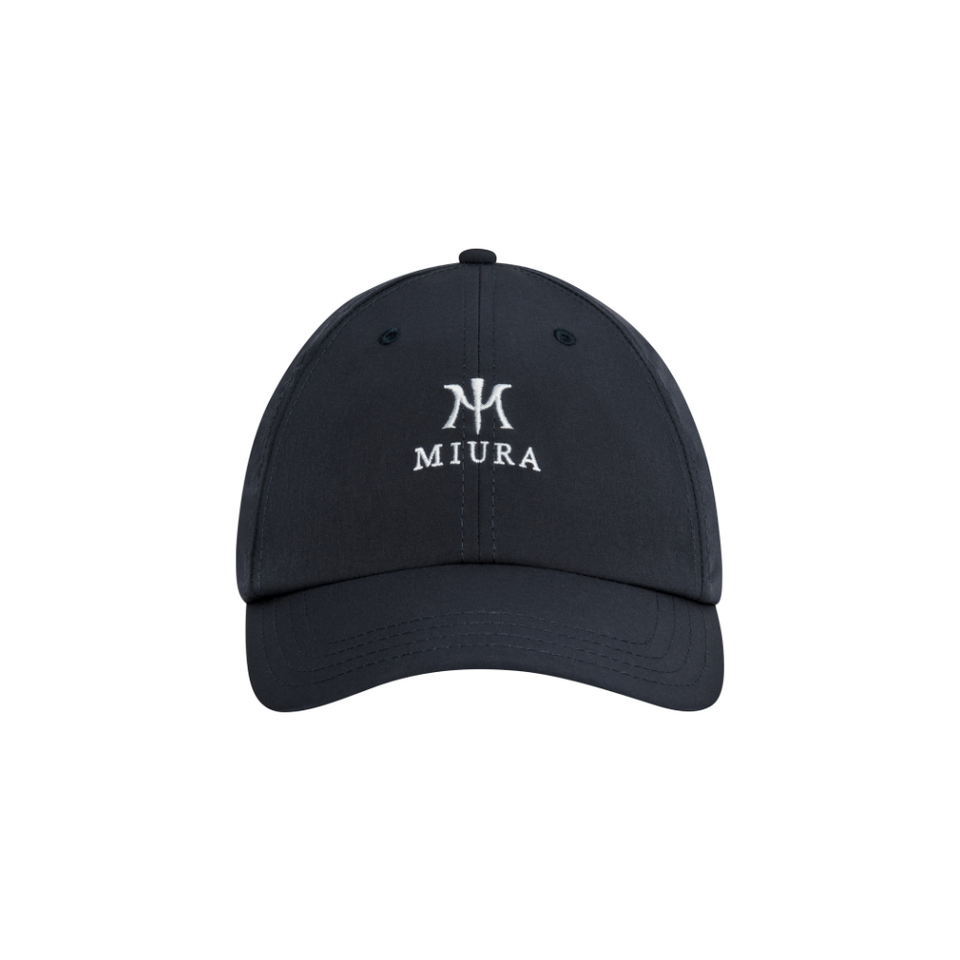 MIURA STACKED M LOGO DAD HAT  NAVY
