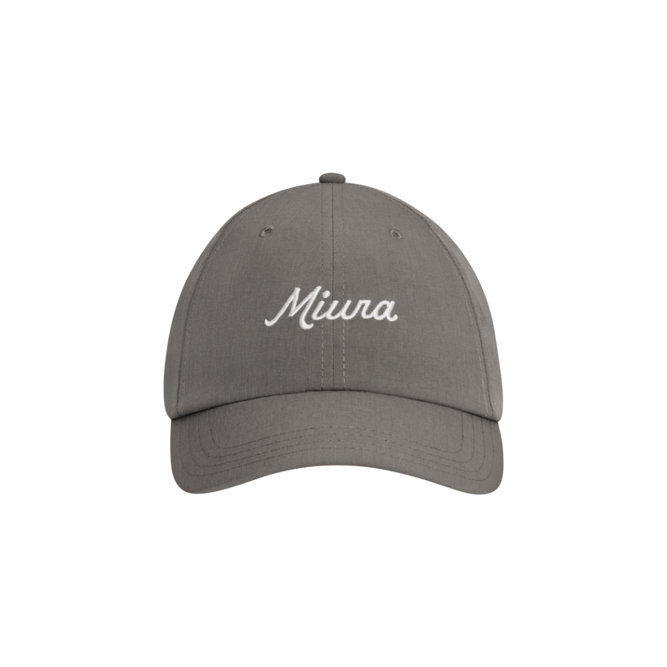 MIURA MODERN SCRIPT DAD HAT  GREY