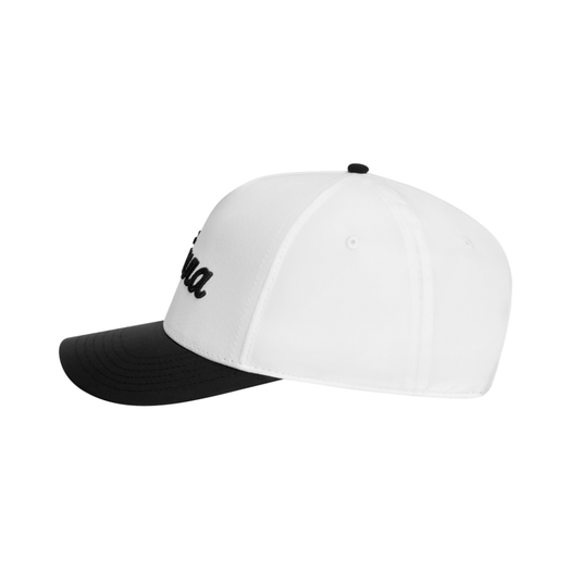 MIURA WHITE/BLACK MODERN SCRIPT TWO-TONE HAT  WHITE/BLACK