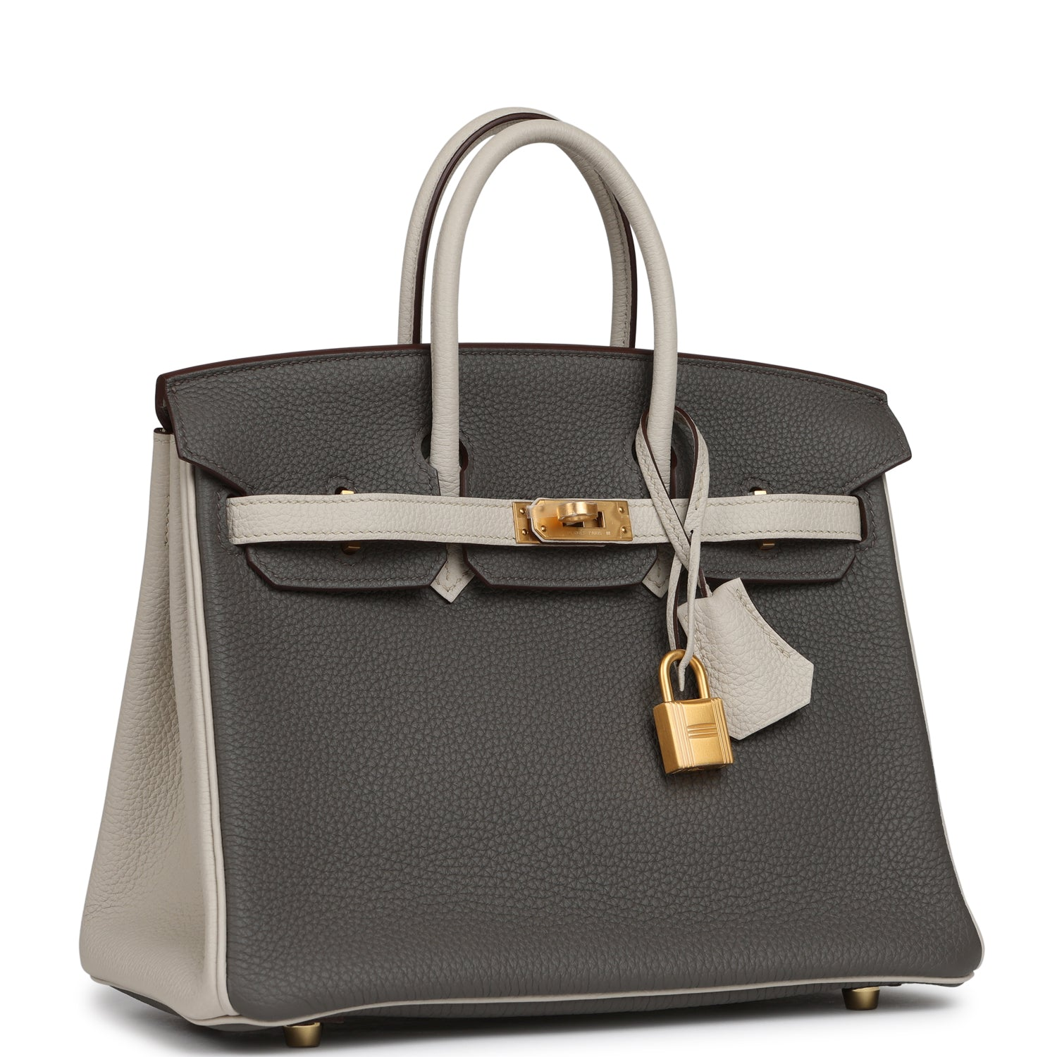 HERMèS SPECIAL ORDER (HSS) BIRKIN 25 ETAIN, CRAIE TOGO BRUSHED GOLD HARDWARE