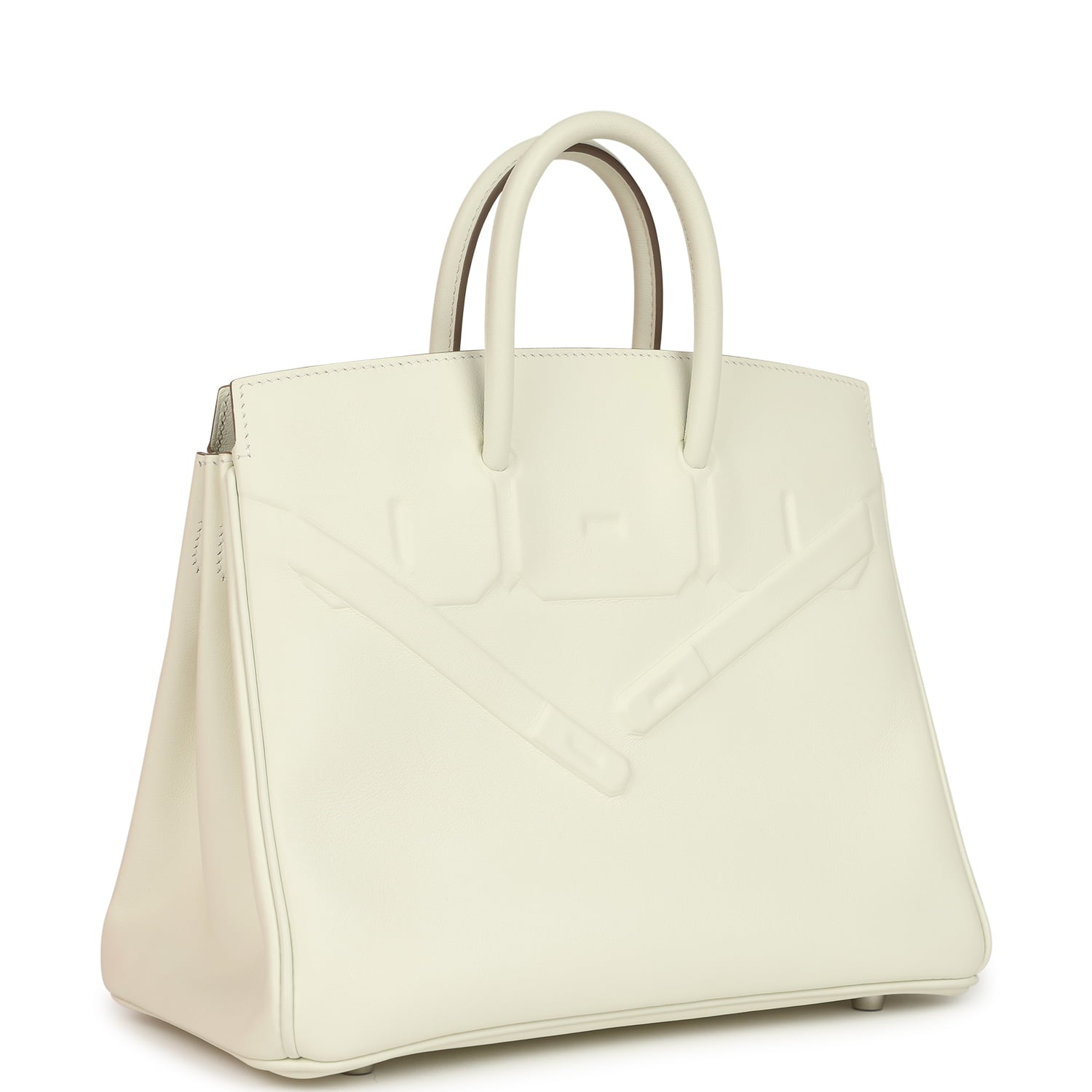 HERMèS BIRKIN SHADOW 25 MUSHROOM SWIFT PALLADIUM HARDWARE