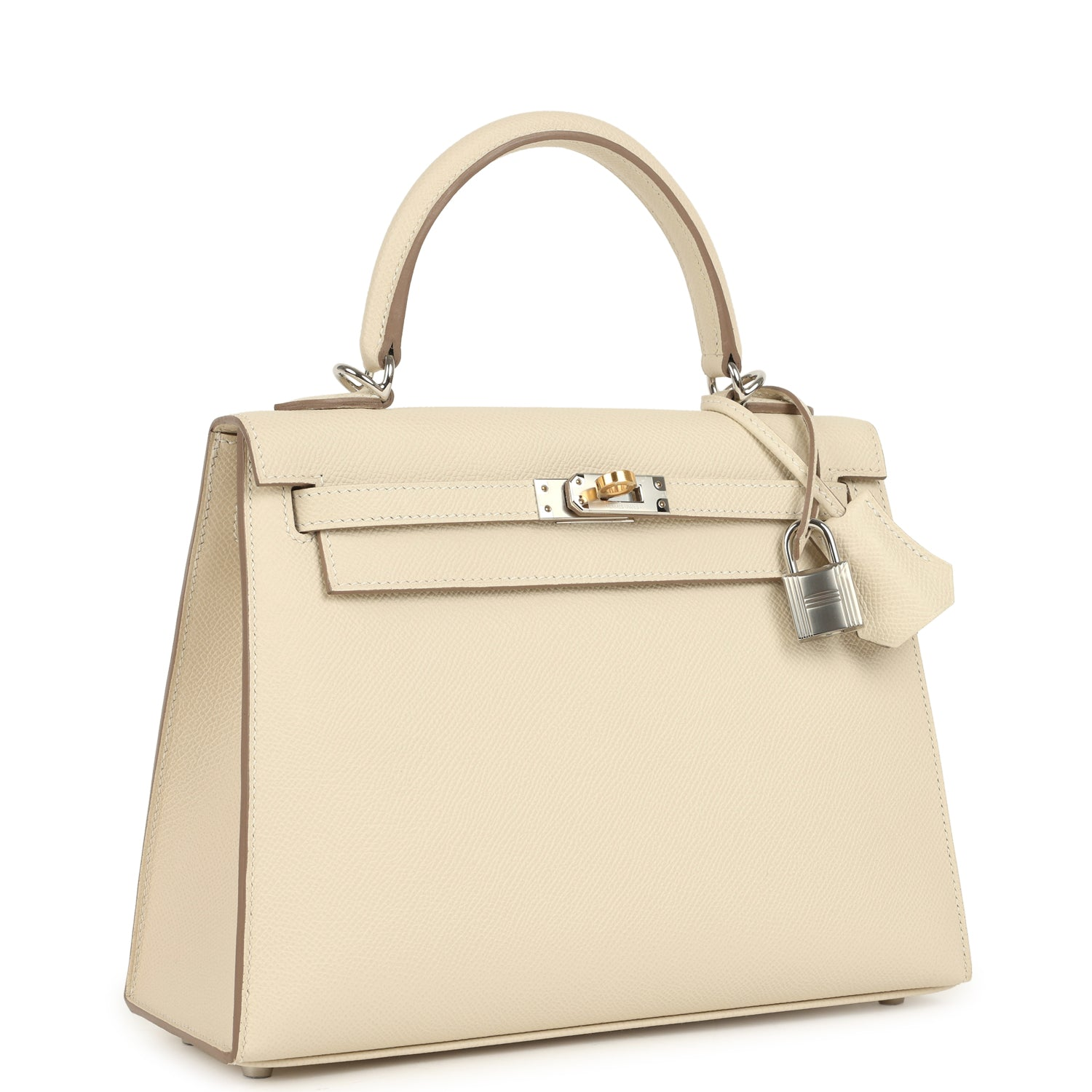 HERMèS KELLY SELLIER 25 CRAIE EPSOM ELECTRUM HARDWARE