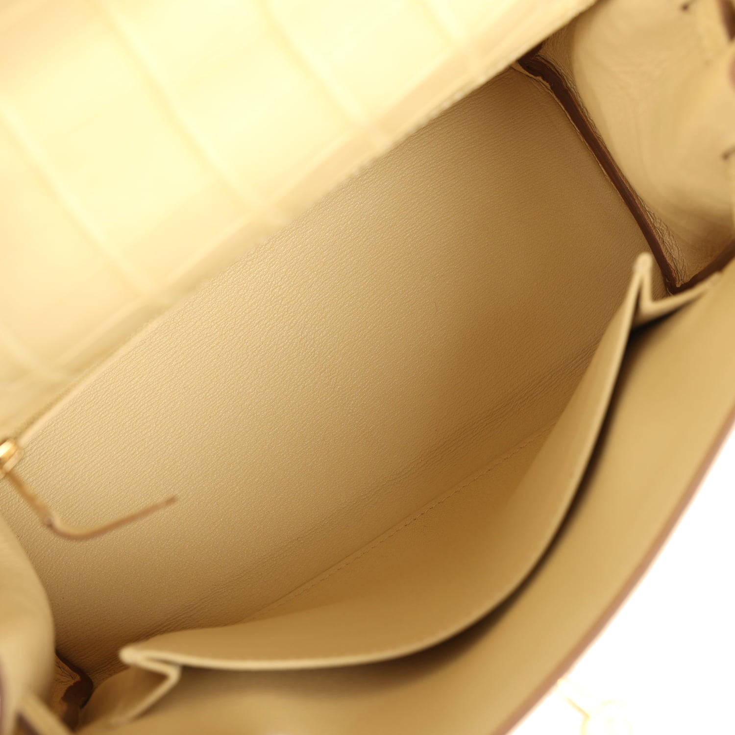 HERMèS KELLY RETOURNE 25 VANILLE MATTE ALLIGATOR GOLD HARDWARE
