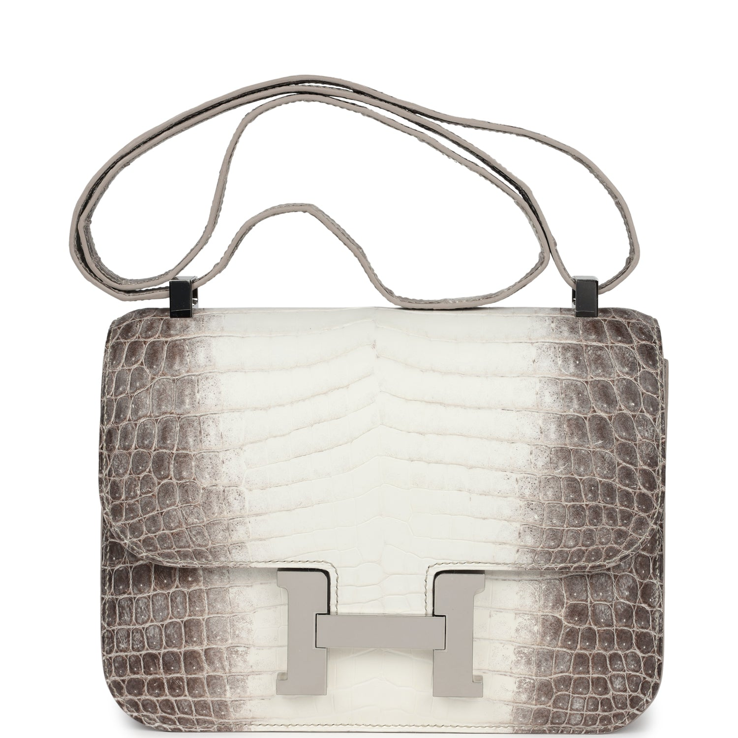 HERMèS CONSTANCE 1-24 HIMALAYA MATTE NILOTICUS CROCODILE PALLADIUM HARDWARE
