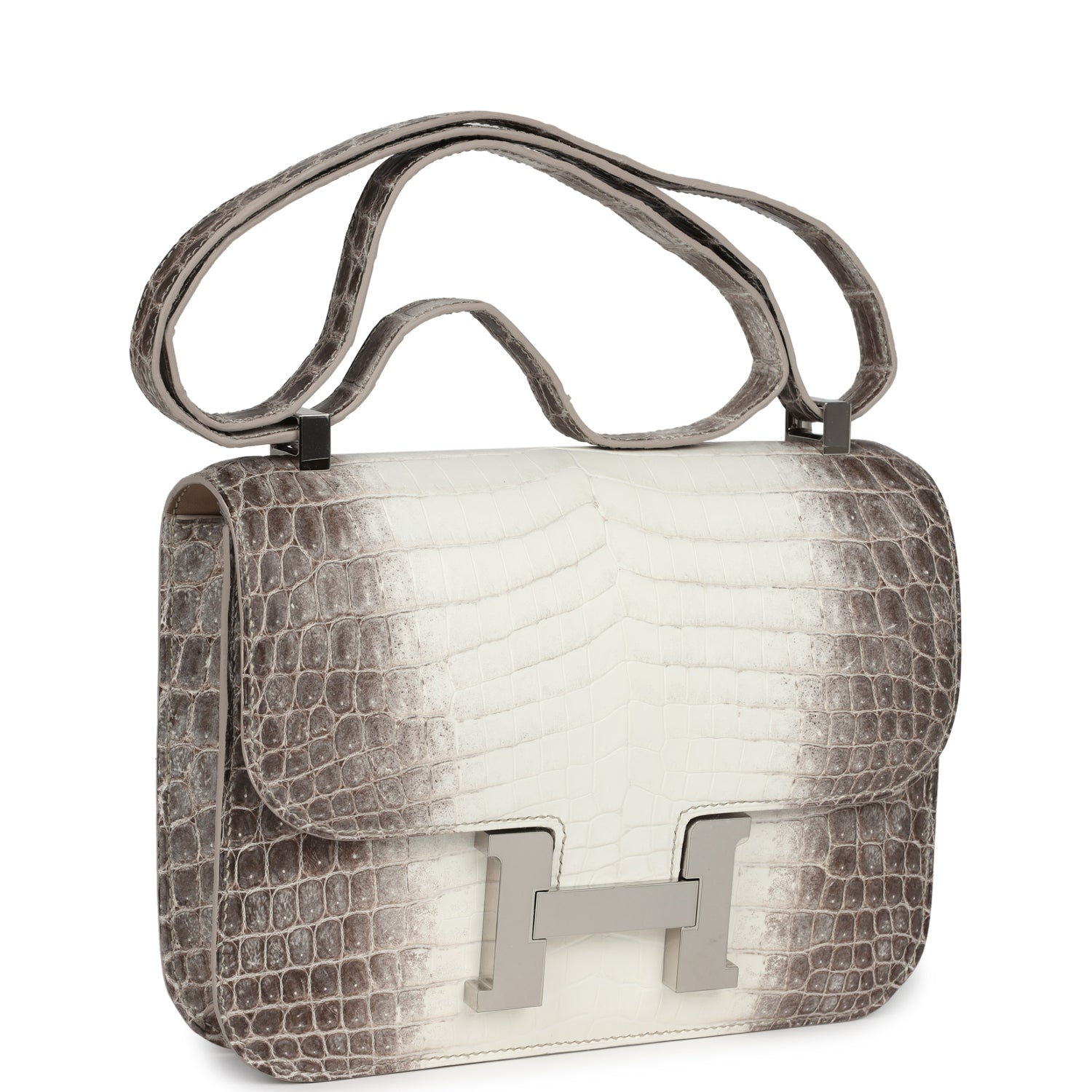 HERMèS CONSTANCE 1-24 HIMALAYA MATTE NILOTICUS CROCODILE PALLADIUM HARDWARE