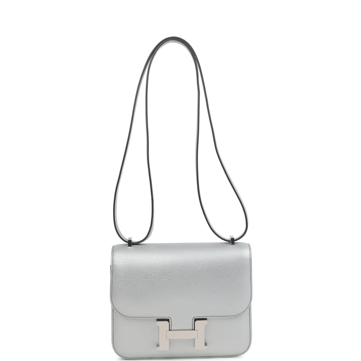 HERMèS CONSTANCE 18 ARGENT CHEVRE CHAMKILIGHT PALLADIUM HARDWARE