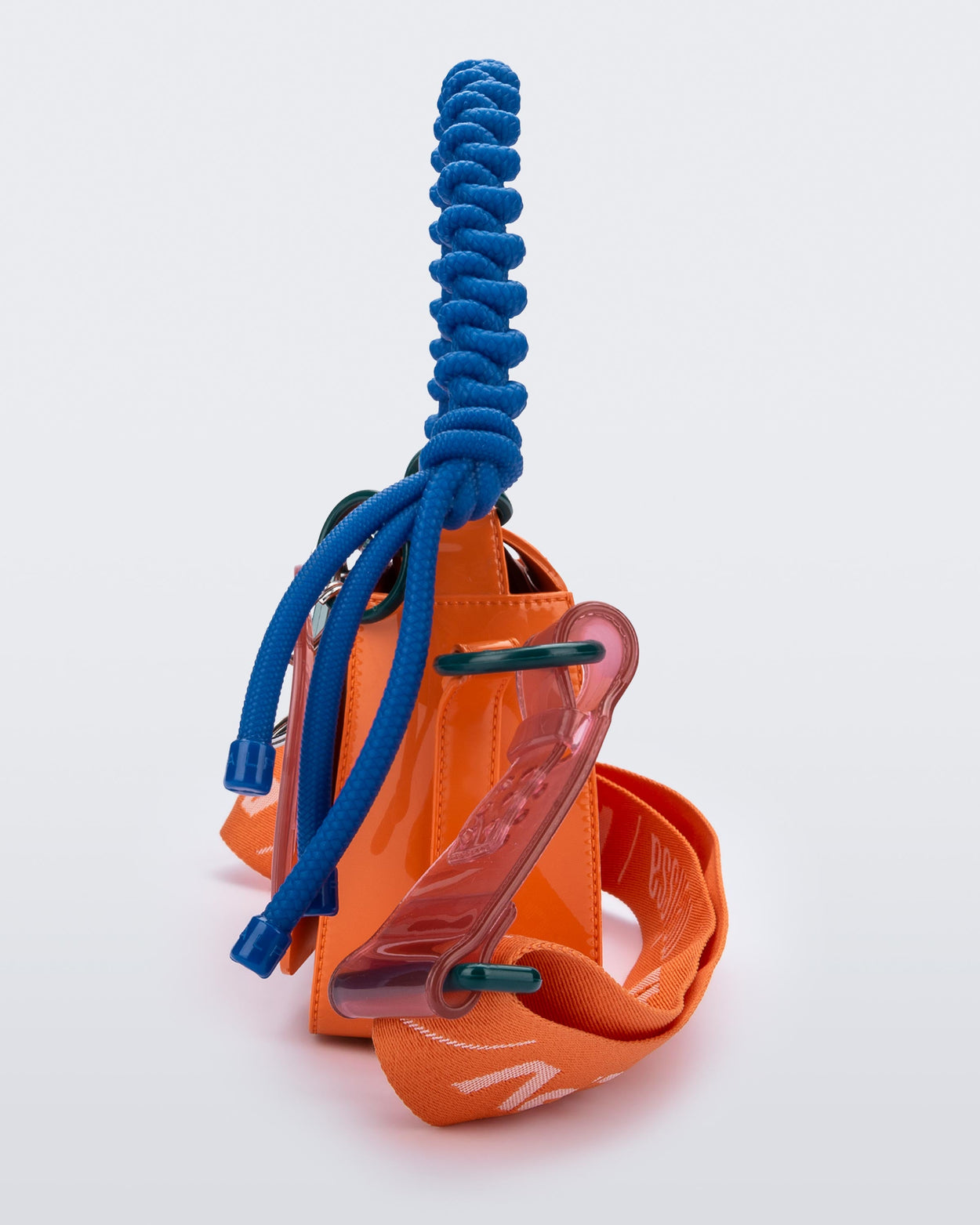 MELISSA + ALEXANDRE PAVAO OLGA BAG  ORANGE/BLUE