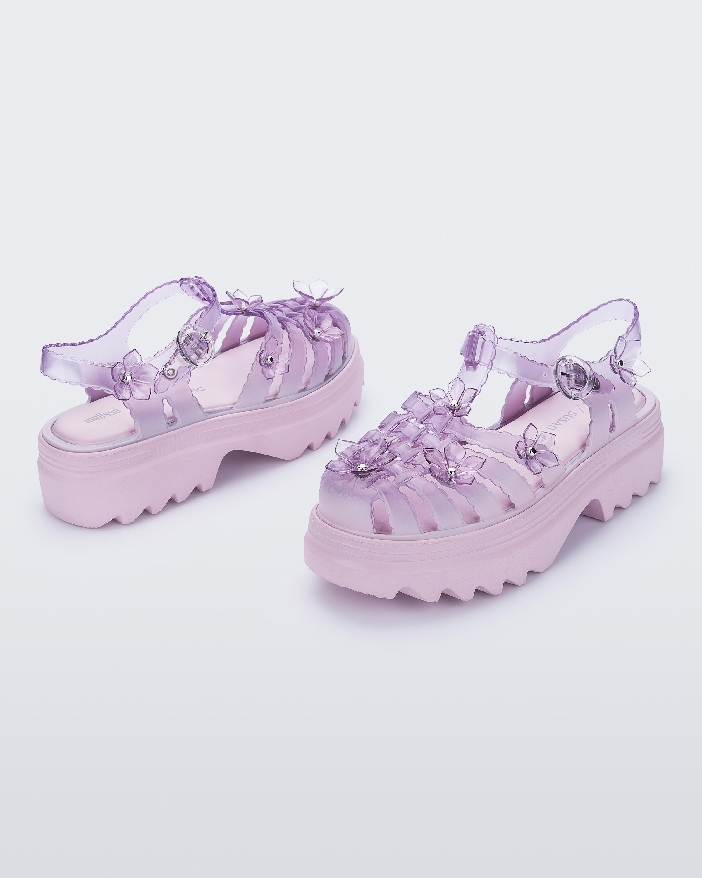 MELISSA + SUSAN FANG POSSESSION PLATFORM SAKURA  TRANSPARENT PINK