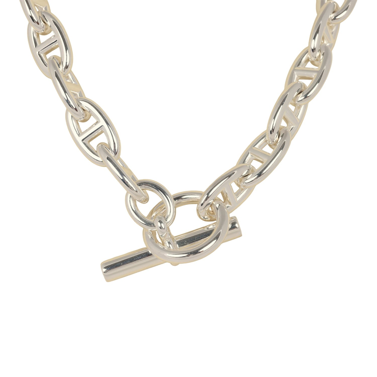 HERMèS CHAINE D'ANCRE NECKLACE GM 31 LINK STERLING SILVER