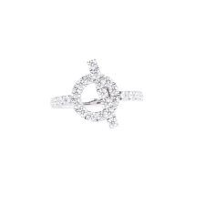 HERMèS FINESSE RING DIAMONDS AND 18K WHITE GOLD