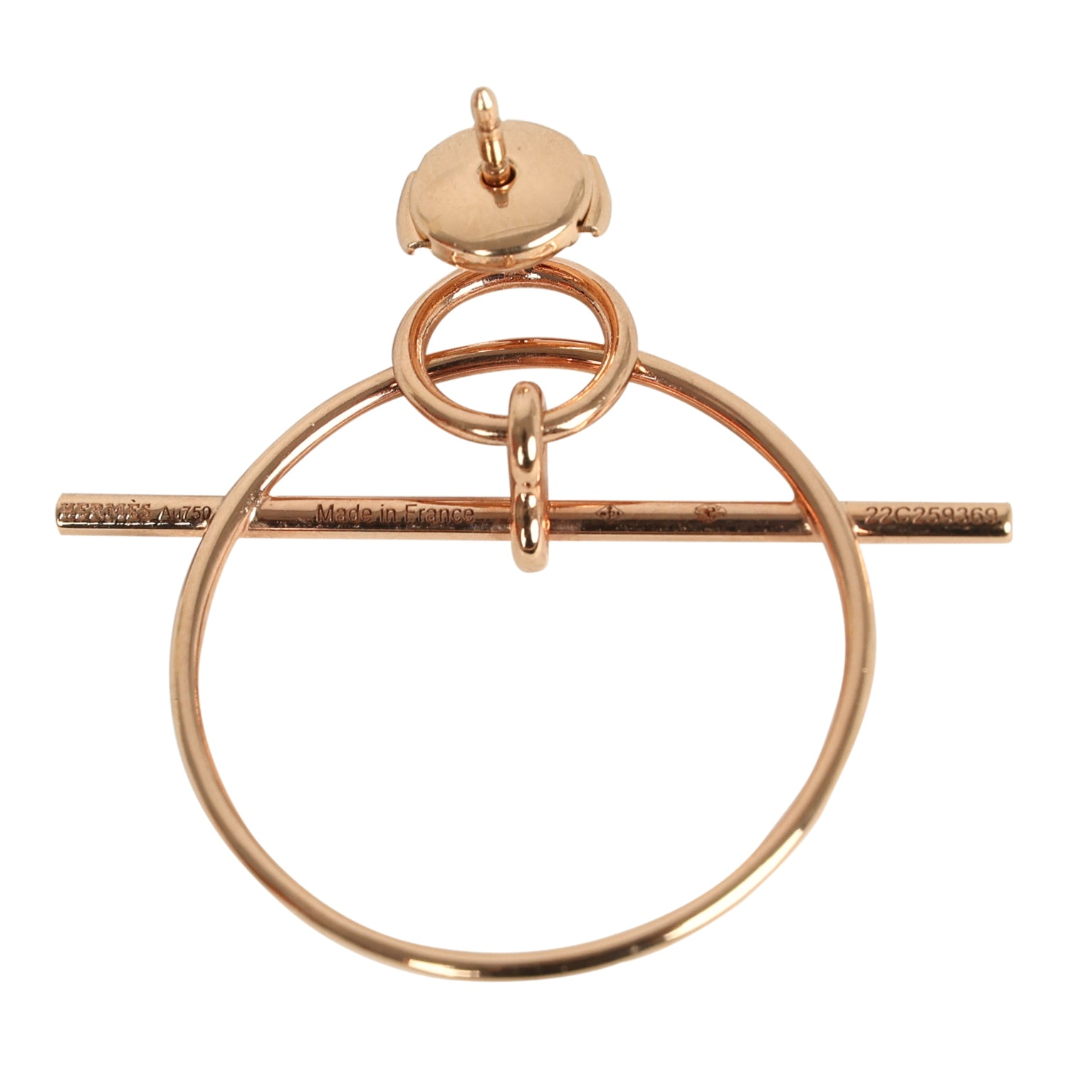 HERMèS SMALL LOOP EARRINGS ROSE GOLD