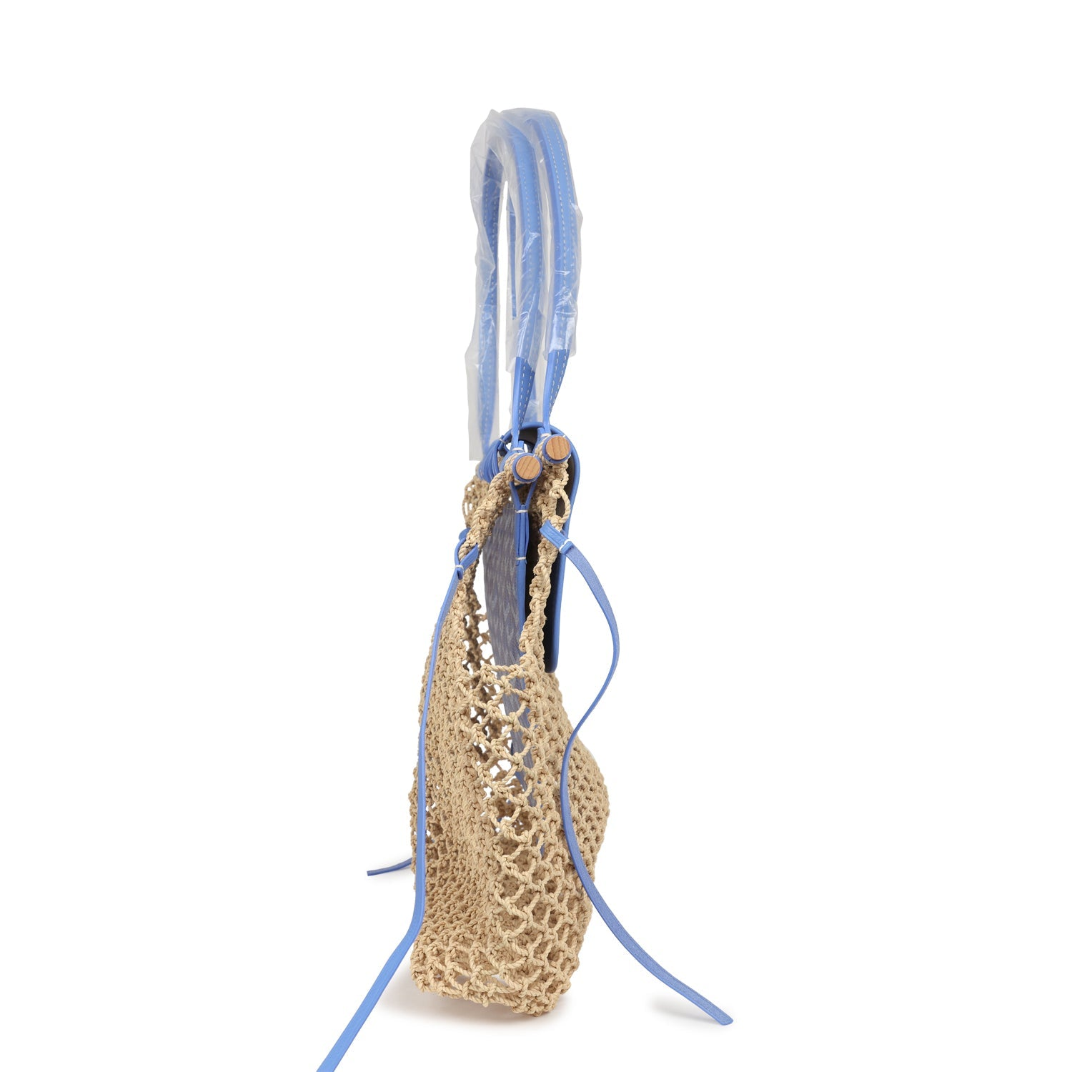 GOYARD GOYARDINE CANVAS IRIS ALIGRE BAG RAFFIA NET PALLADIUM HARDWARE
