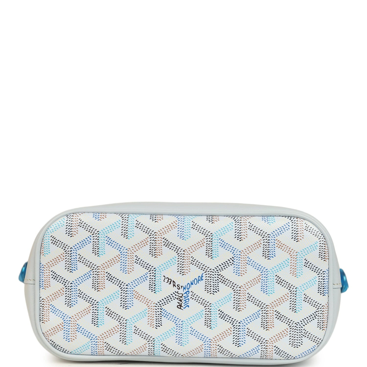 GOYARD GOYARDINE CANVAS POLAR BLUE MINI ALPIN BACKPACK PALLADIUM HARDWARE