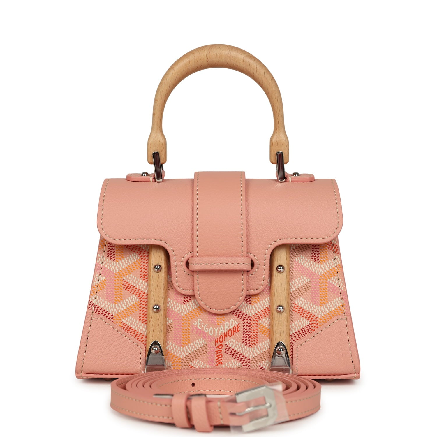 GOYARD GOYARDINE CANVAS POWDER PINK SAIGON STRUCTURE NANO PALLADIUM HARDWARE