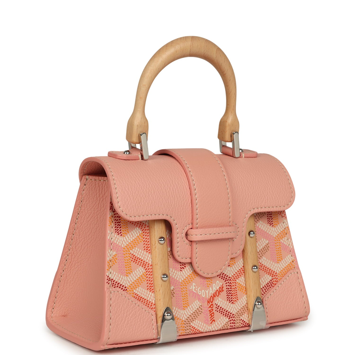 GOYARD GOYARDINE CANVAS POWDER PINK SAIGON STRUCTURE NANO PALLADIUM HARDWARE