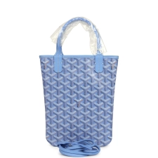 GOYARD GOYARDINE CANVAS IRIS POITIERS PM BAG PALLADIUM HARDWARE